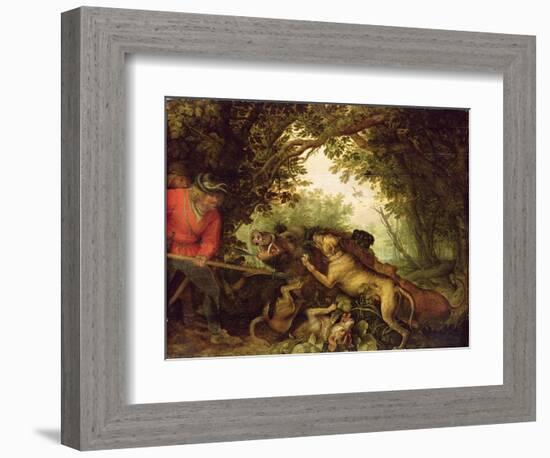 Boar Hunt, 1611-Roelandt Jacobsz. Savery-Framed Giclee Print