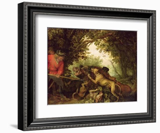 Boar Hunt, 1611-Roelandt Jacobsz. Savery-Framed Giclee Print