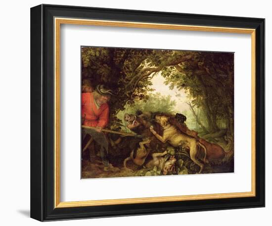 Boar Hunt, 1611-Roelandt Jacobsz. Savery-Framed Giclee Print