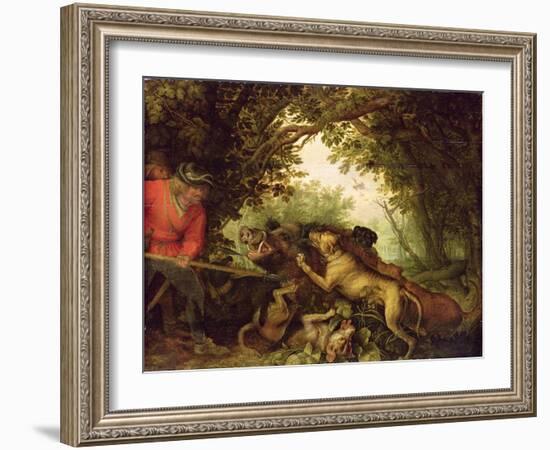 Boar Hunt, 1611-Roelandt Jacobsz. Savery-Framed Giclee Print