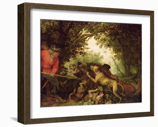 Boar Hunt, 1611-Roelandt Jacobsz. Savery-Framed Giclee Print