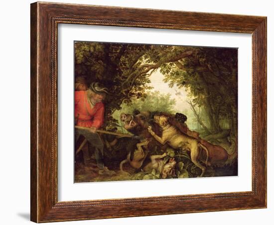 Boar Hunt, 1611-Roelandt Jacobsz. Savery-Framed Giclee Print