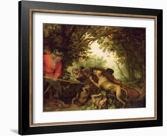 Boar Hunt, 1611-Roelandt Jacobsz. Savery-Framed Giclee Print