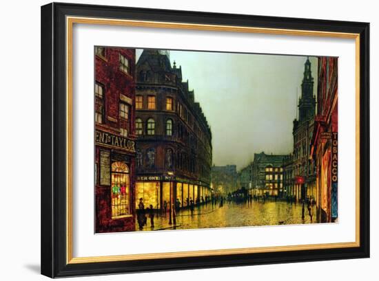 Boar Lane, Leeds, 1881-John Atkinson Grimshaw-Framed Giclee Print