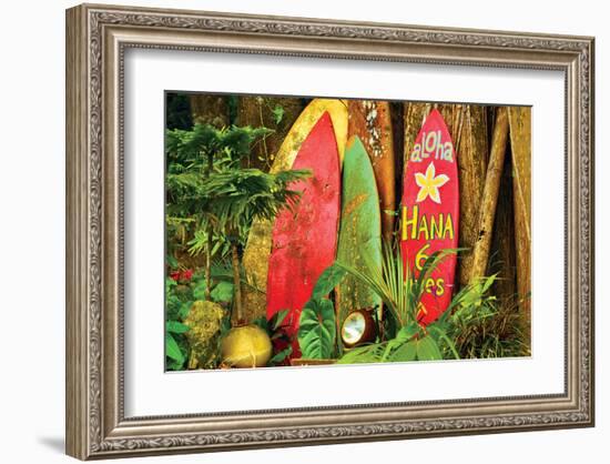 Board in Maui-null-Framed Art Print