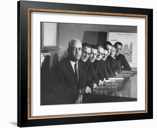 Board of Directors During Corporation Proxy Fight-Frank Scherschel-Framed Photographic Print