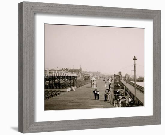 Board Walk, Asbury Park, N.J.-null-Framed Photo