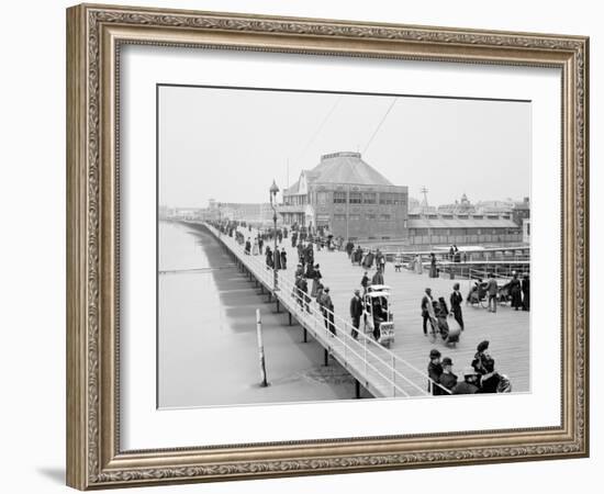 Board Walk Near the Casino, Atlantic City, N.J.-null-Framed Photo