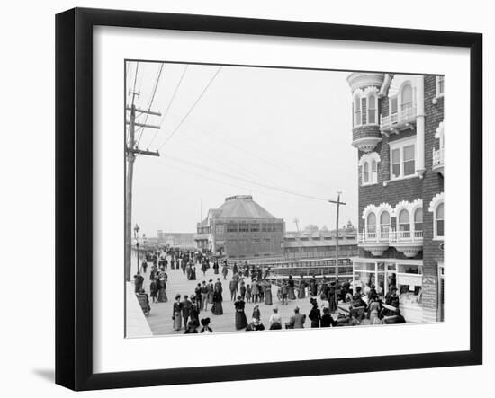 Board Walk Near the Casino, Atlantic City, N.J.-null-Framed Photo