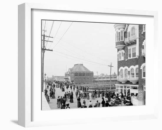 Board Walk Near the Casino, Atlantic City, N.J.-null-Framed Photo