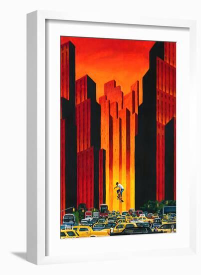 Board with Traffic-Mark Ulriksen-Framed Art Print