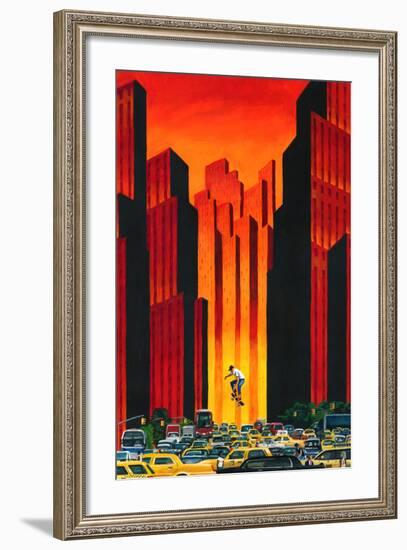 Board with Traffic-Mark Ulriksen-Framed Art Print