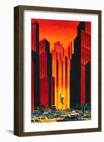 Board with Traffic-Mark Ulriksen-Framed Premium Giclee Print