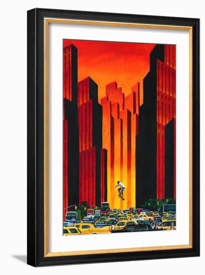 Board with Traffic-Mark Ulriksen-Framed Premium Giclee Print