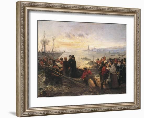 Boarding of Thousand at Quarto, 5 May 1860-Girolamo Induno-Framed Giclee Print