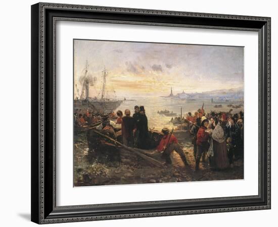 Boarding of Thousand at Quarto, 5 May 1860-Girolamo Induno-Framed Giclee Print