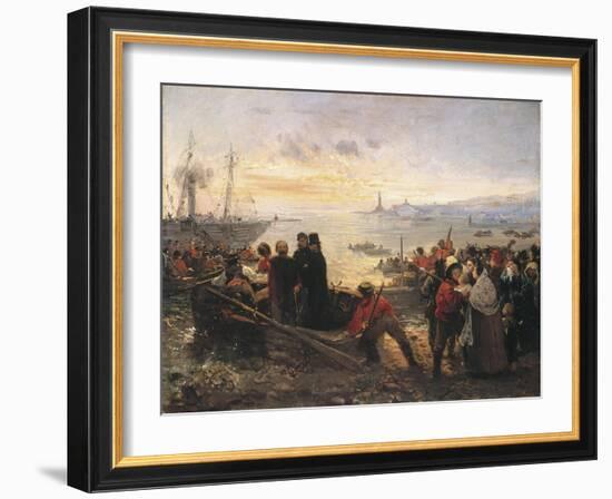 Boarding of Thousand at Quarto, 5 May 1860-Girolamo Induno-Framed Giclee Print