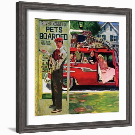 "Boarding the Dog", August 24, 1957-Earl Mayan-Framed Giclee Print