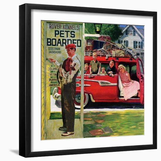 "Boarding the Dog", August 24, 1957-Earl Mayan-Framed Giclee Print