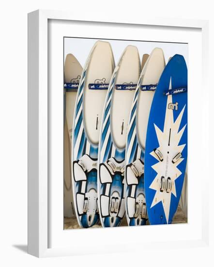 Boards for Wind Surfing at Santa Maria on the Island of Sal (Salt), Cape Verde Islands, Africa-R H Productions-Framed Photographic Print