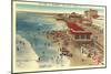 Boardwalk and Beach, Ocean City, New Jersey-null-Mounted Art Print