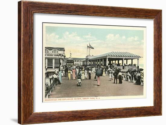 Boardwalk and Esplanade, Asbury Park, New Jersey-null-Framed Art Print