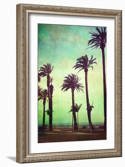 Boardwalk and Palms-Lantern Press-Framed Art Print