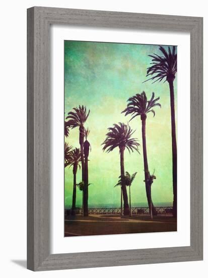 Boardwalk and Palms-Lantern Press-Framed Art Print