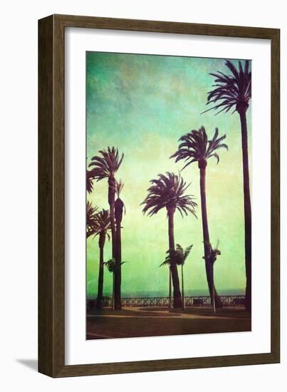 Boardwalk and Palms-Lantern Press-Framed Art Print