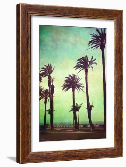 Boardwalk and Palms-Lantern Press-Framed Art Print