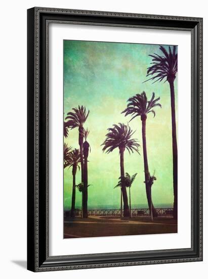 Boardwalk and Palms-Lantern Press-Framed Art Print