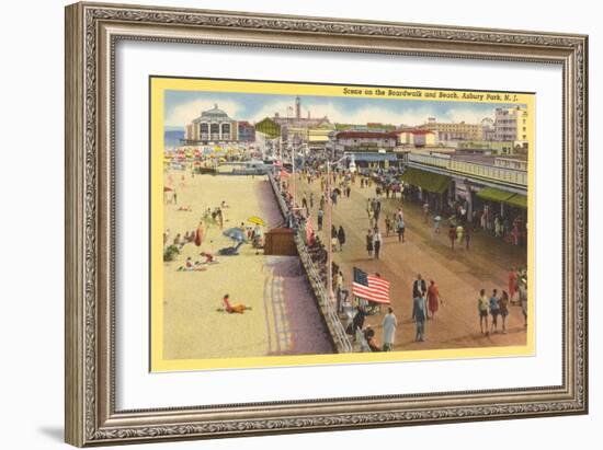 Boardwalk, Asbury Park, New Jersey-null-Framed Art Print