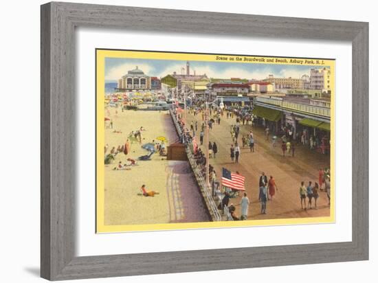 Boardwalk, Asbury Park, New Jersey-null-Framed Art Print