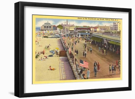 Boardwalk, Asbury Park, New Jersey--Framed Art Print