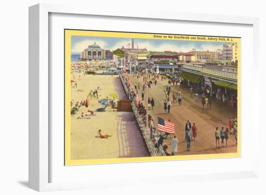 Boardwalk, Asbury Park, New Jersey--Framed Art Print