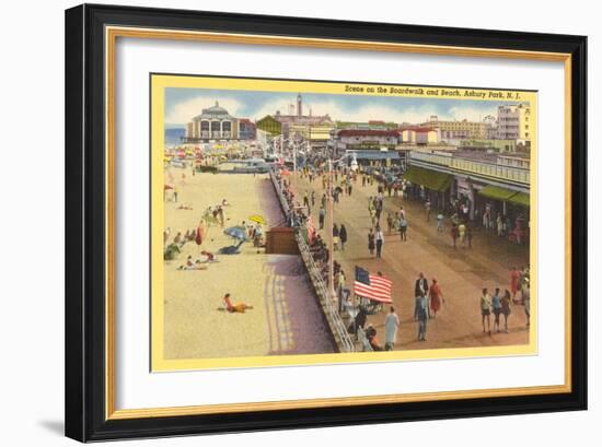 Boardwalk, Asbury Park, New Jersey-null-Framed Art Print