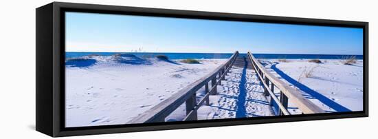 Boardwalk at Santa Rosa Island Near Pensacola, Florida-null-Framed Stretched Canvas