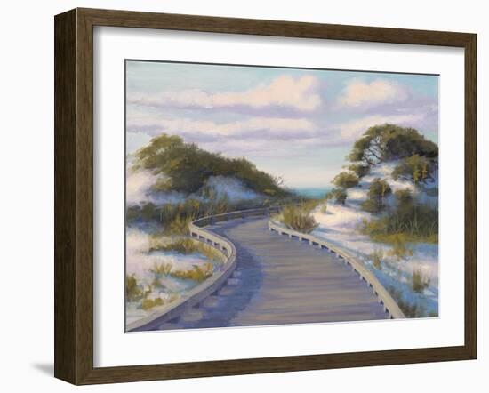 Boardwalk at The Beach-Jill Schultz McGannon-Framed Art Print