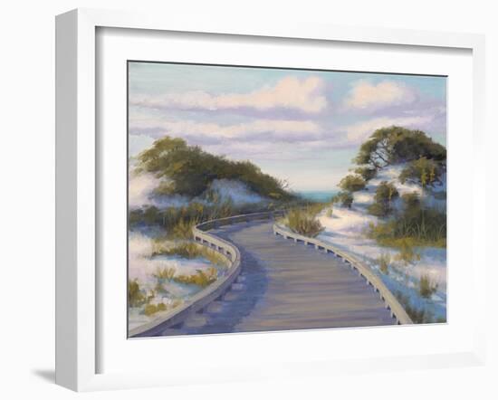 Boardwalk at The Beach-Jill Schultz McGannon-Framed Art Print