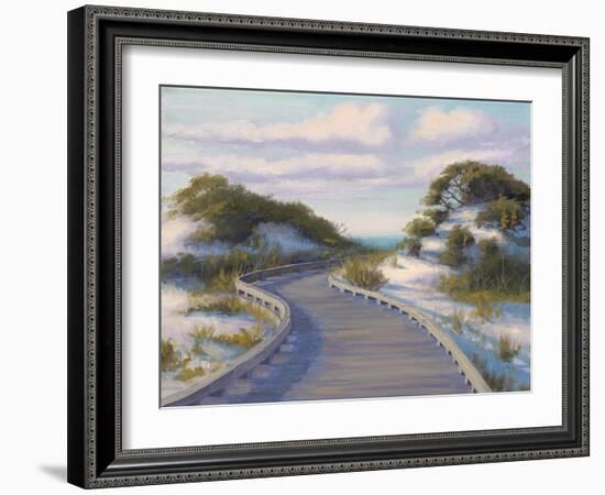 Boardwalk at The Beach-Jill Schultz McGannon-Framed Art Print