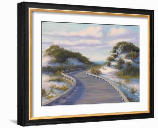 Boardwalk at The Beach-Jill Schultz McGannon-Framed Art Print