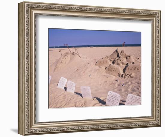 Boardwalk Beach Sand of Christ, Ocean City, Maryland, USA-Bill Bachmann-Framed Photographic Print