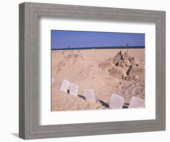 Boardwalk Beach Sand of Christ, Ocean City, Maryland, USA-Bill Bachmann-Framed Photographic Print