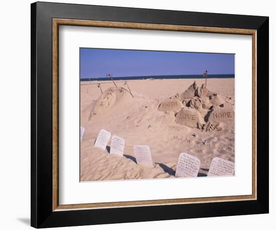 Boardwalk Beach Sand of Christ, Ocean City, Maryland, USA-Bill Bachmann-Framed Photographic Print