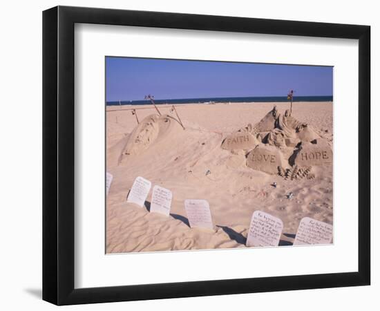 Boardwalk Beach Sand of Christ, Ocean City, Maryland, USA-Bill Bachmann-Framed Photographic Print