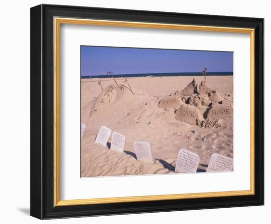 Boardwalk Beach Sand of Christ, Ocean City, Maryland, USA-Bill Bachmann-Framed Photographic Print