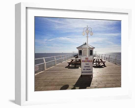 Boardwalk Cafe on the Pier at Felixstowe, Suffolk, England, United Kingdom, Europe-Mark Sunderland-Framed Photographic Print