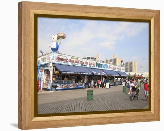 Boardwalk, Coney Island, Brooklyn, New York City, United States of America, North America-Wendy Connett-Framed Premier Image Canvas