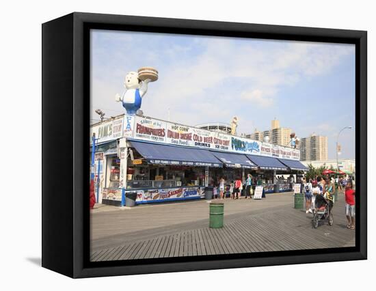 Boardwalk, Coney Island, Brooklyn, New York City, United States of America, North America-Wendy Connett-Framed Premier Image Canvas