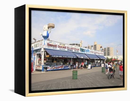 Boardwalk, Coney Island, Brooklyn, New York City, United States of America, North America-Wendy Connett-Framed Premier Image Canvas